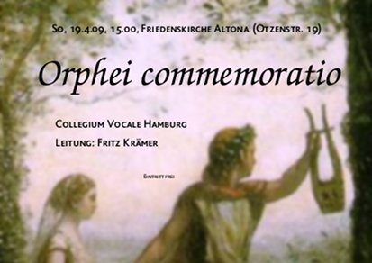 Plakatmotiv zu "Orphei commemoratio"